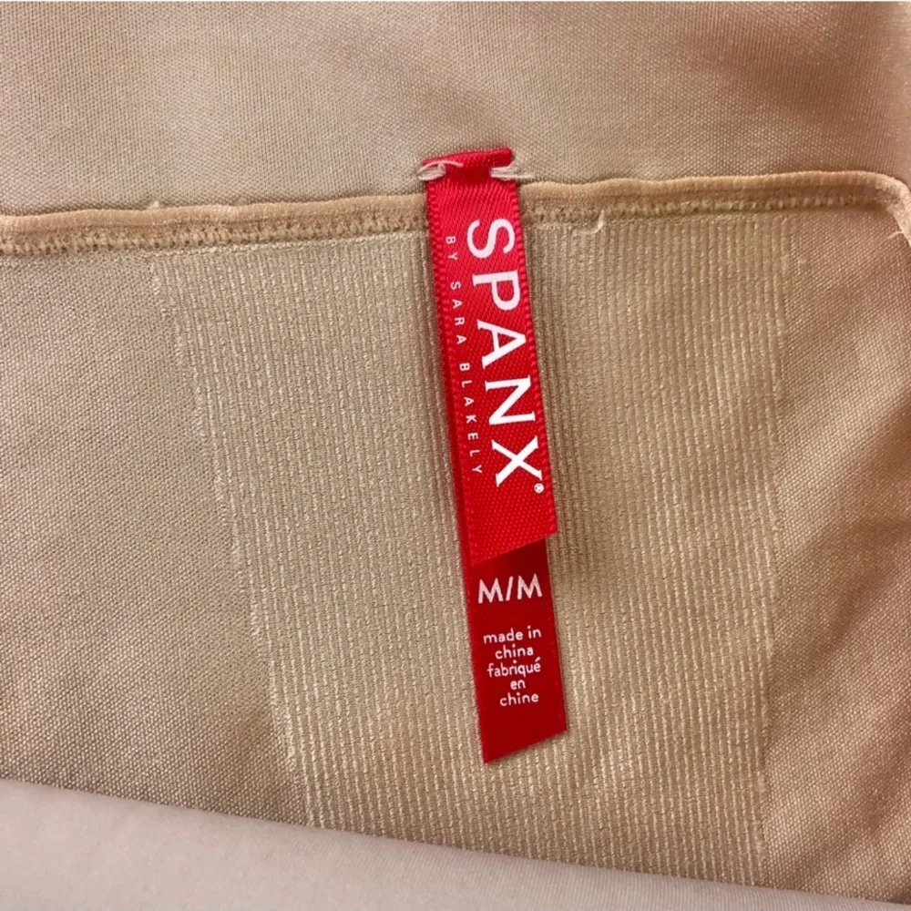 SPANX NWOT power Shaper open gusset w bra loop holes nude high-waisted - Picture 12 of 13